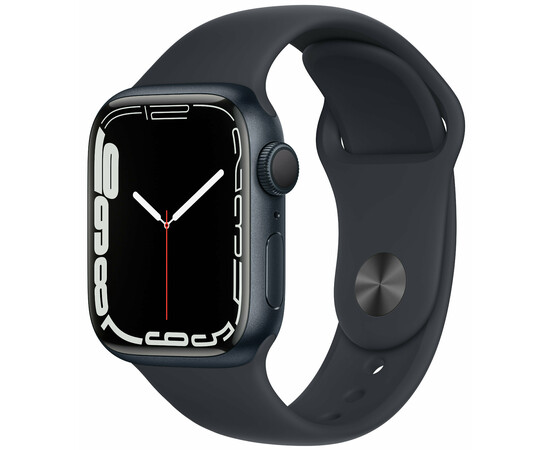 Apple_Watch Series 7 GPS + Cellular 41mm Midnight Aluminum Case with Midnight Sport Band (MKH73)
