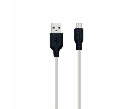 USB силиконовый кабель HOCO X21 Plus Silicone Micro 1m