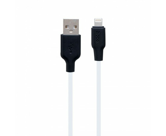 Кабель HOCO X21 Plus Silicone Lightning to USB (2.4A) (1M) White
