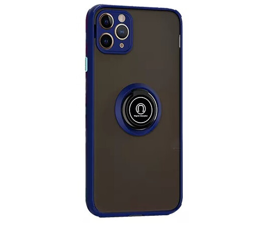 Чехол для смартфона MSD Translucent matte case magnetic metal for iPhone 11 Pro Max Blue (MSD-AC11-13)