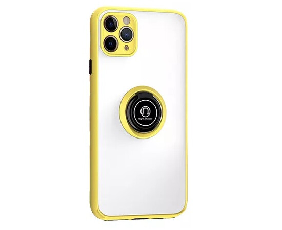 Чехол для смартфона MSD Translucent matte case magnetic metal for iPhone 11 Yellow (MSD-AC11-13)