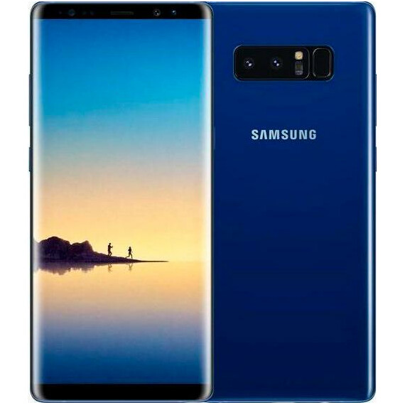 Смартфон Samsung Galaxy Note 8 128GB Blue SM-N950FD) вид с двух сторон