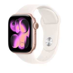 Смарт-часы Apple Watch Series 11 GPS 42mm Rose Gold Alu. Case w. Light Blush S. Band — S/M (MEU04)